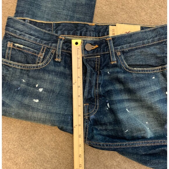 Hollister Jeans Mens 32x30 Huntington Low Rise Slim Straight Splattered Denim - Picture 5 of 8